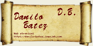Danilo Batez vizit kartica